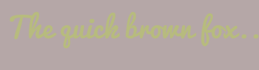 Image with Font Color B7BB7E and Background Color B5A7A7